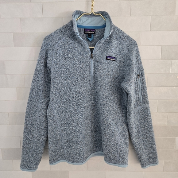 Patagonia Tops - Patagonia Better Sweater 1/4-Zip Pullover Sweatshirt Heathered Hawthorne Blue M